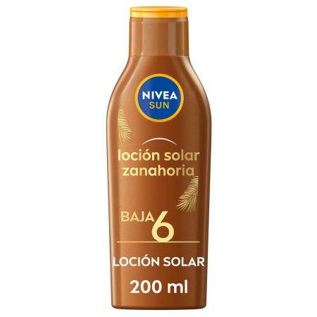 Nivea Sun Loción Solar Zanahoria Spf 6 Loción solar de zanahoria bronceado dorado intensivo y duradero 200 ml