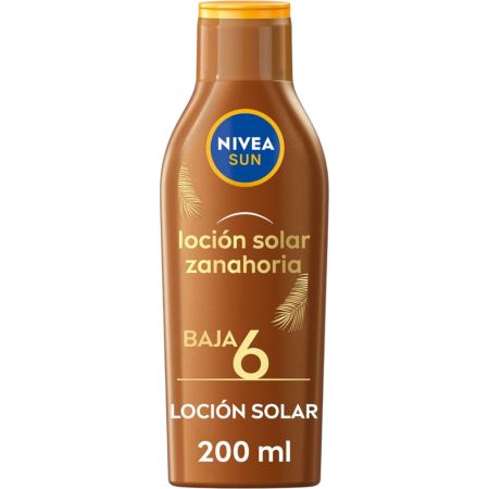 Nivea Sun Loción Solar Zanahoria Spf 6 Loción solar de zanahoria bronceado dorado intensivo y duradero 200 ml