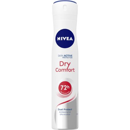 Nivea Dry Comfort Desodorante Spray Desodorante antitranspirable ofrece sensación refrescante hasta 48 horas 200 ml