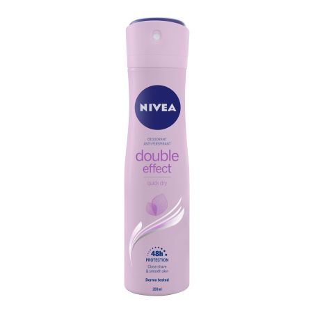 Nivea Double Effect Quick Dry Desodorante Spray Desodorante antitranspirante con extracto natural de papaya 48 horas 200 ml