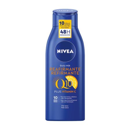 Nivea Q10 Plus Vitamina C Reafirmante Body Lotion Piel Seca Loción corporal reafirmante anticelulítico con vitamina c 48 h 400 ml