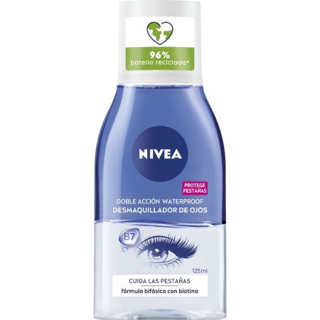 Nivea Doble Acción Waterproof B7 Desmaquillador De Ojos Desmaquillante de ojos doble acción fórmula bifásica con biotina 125 ml
