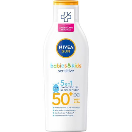 Nivea Sun Babies & Kids Sensitive 5 En 1 Spf 50 Protector solar infantil protege la piel sensible 200 ml