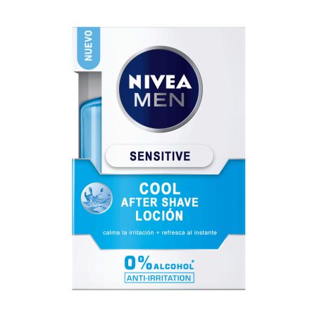 Nivea Men Sensitive Cool After Shave Loción After shave sin alcohol refresca y calma irritaciones 100 ml