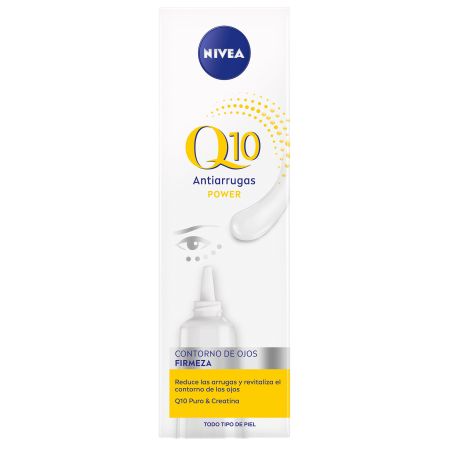 Nivea Q10 Antiarrugas Power Contorno De Ojos Firmeza Contorno de ojos reduce arrugas y revitaliza con q10 puro y creatina 15 ml