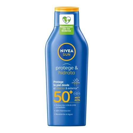 Nivea Sun Protege & Hidrata Spf 50+ Leche solar corporal resistente al agua de rápida absorción hidratante 48 horas