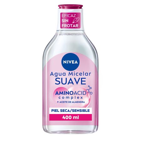 Nivea Aminoacid Complex + Aceite De Almendra Agua micelar refrescante limpia hidrata y oxigena tu piel para piel seca 400 ml