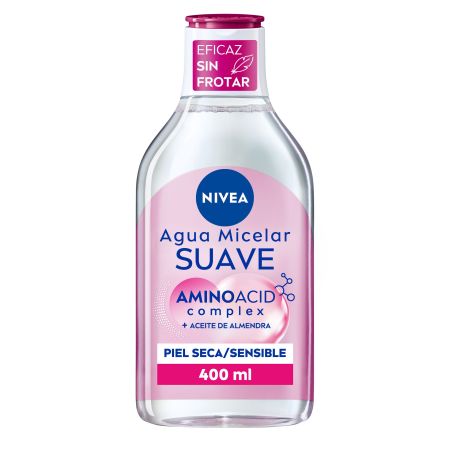 Nivea Aminoacid Complex + Aceite De Almendra Agua Micelar Suave Agua micelar refrescante limpia hidrata y oxigena tu piel 400 ml