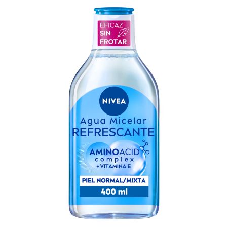 Nivea Aminoacid Complex + Vitamina E Agua micelar refrescante limpia hidrata y oxigena tu piel para piel normal 400 ml