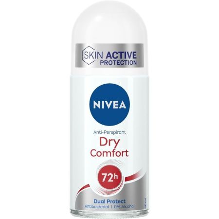 Nivea Dry Comfort Desodorante Roll-On Desodorante antitranspirable ofece sensación refrescante protegiendo el olor hasta 48 horas 50 ml
