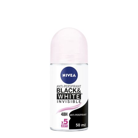 Nivea Black & White Invisible Original Desodorante Roll-On Desodorante invisible antitranspirable ofrece protección hasta 48 horas 200 ml