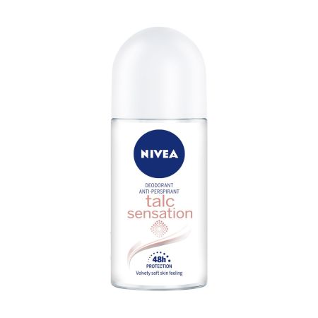 Nivea Talc Sensation Desodorante Roll-On Desodorante antitranspirante con polvos de caolín para una piel suave con 48 horas 50 ml
