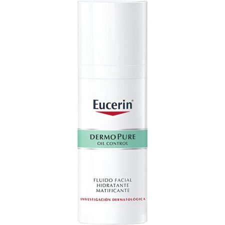 Eucerin Dermo Pure Oil Control Fluido Facial Fluido facial hidratante matificante actúa en las impurezas y el exceso de grasa 50 ml