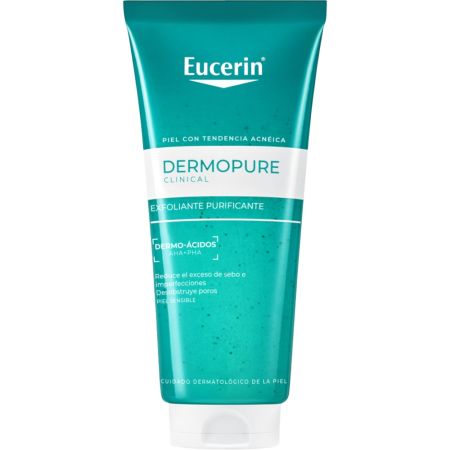 Eucerin Dermopure Clinical Purifying Scrub Exfoliante facial purificante afina la textura de la piel reduciendo imperfecciones y exceso de sebo 100 ml