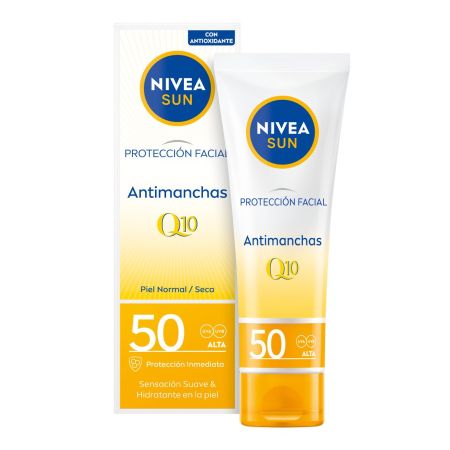 Nivea Sun Q10 Antimanchas Protección Facial Spf 50 Protector solar facial antimanchas ayuda a preservar la juventud del rostro 50 ml
