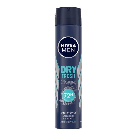 Nivea Men Dry Fresh Desodorante Spray Desodorante antitranspirable antibacterias 48 horas 200 ml