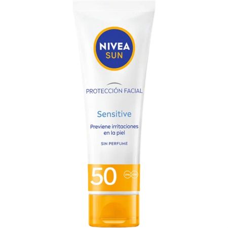 Nivea Sun Sensitive Protección Facial Spf 50 Protector solar facial de rápida absorción antialergias solares 50 ml