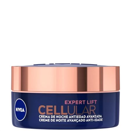 Nivea Cellular Expert Lift Crema De Noche Antiedad Avanzada Crema de noche antiedad mejora elasticidad y fortalece ofreciendo acción antigravedad con bakuchiol y ácido hialurónico 50 ml
