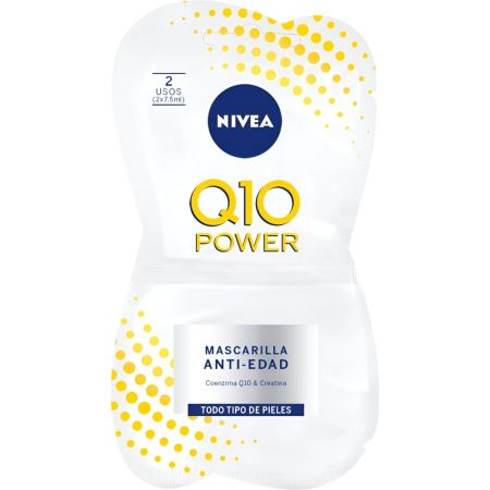 Nivea Q10 Power Mascarilla Anti-Edad Mascarilla suave antiedad hidrata y reduce arrugas intensamente con q10 y creatina