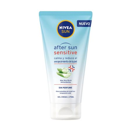 Nivea Sun After Sun Sensitive After sun calma y reduce el enrojecimiento de la piel con aloe vera 175 ml
