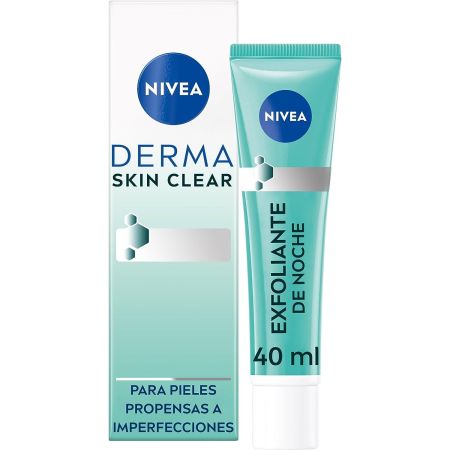 Nivea Derma Skin Clear Peeling Exfoliante De Noche Gel exfoliante de noche vegano limpia reduce imperfecciones y renueva la piel 40 ml