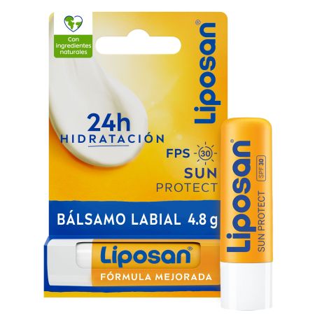 Liposan Sun Protect Bálsamo Labial Spf 30 Bálsamo labial hidratante cuida y protege intensivamente con aceites naturales