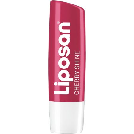 Liposan Cherry Shine Bálsamo Labial Bálsamo labial hidrata intensamente 24 horas ofreciendo sutil brillo rojo con delicioso aroma a cereza