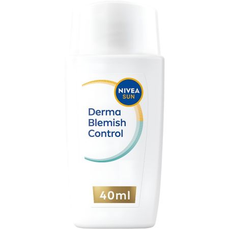 Nivea Sun Derma Skin Clear Fluido Acabado Seco Spf50 + Fluido facial antiimperfecciones con niacinamida para pieles grasas 40 ml