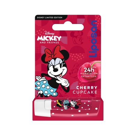 Liposan Bálsamo Labial Cherry Cupcake Disney Mickey & Friends Bálsamo labial hidratante labios suaves y flexibles 24 horas
