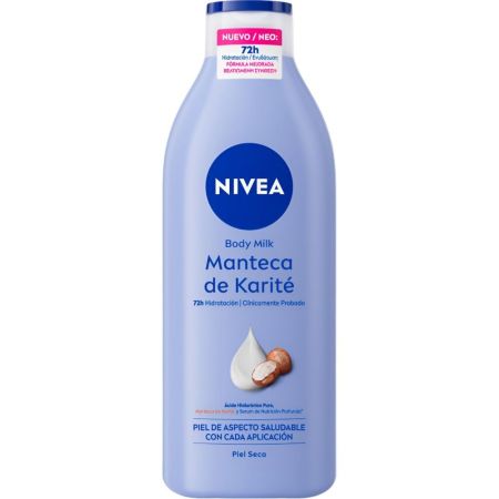 Nivea Manteca De Karité Body Milk Loción corporal de textura cremosa ofrce hidratación profunda con manteca de karité 400 ml