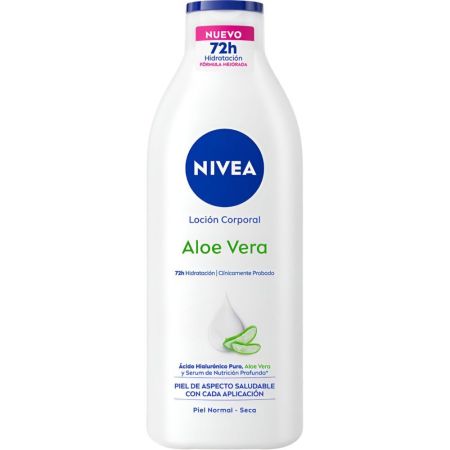 Nivea Aloe Vera Body Lotion Loción corporal para una hidratación profunda hasta 48 horas con sérum de hidratación profunda y aloe vera