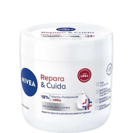 Nivea Repara & Cuida Glicerina+Urea Body Lotion Crema corporal hidratación profunda 72 horas con glicerina y urea 400 ml