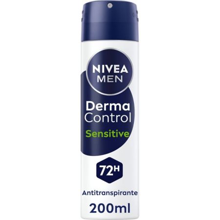Nivea Men Derma Control Sensistive Desodorante Spray Desodorante invisible antitranspirante 72 horas 200 ml