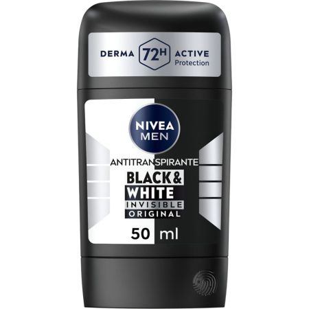 Nivea Men Black & White Invisible Original Desodorante Stick Desodorante invisible antitranspirable 72 horas 50 ml