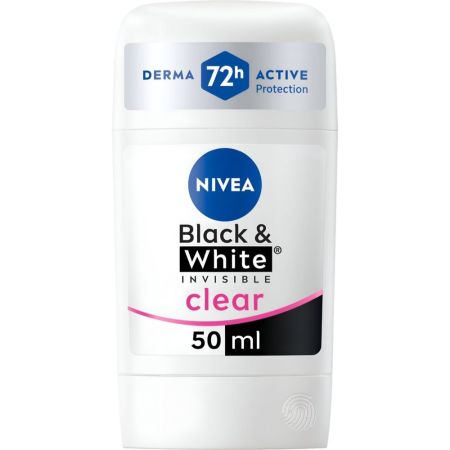 Nivea Black & White Invisible Original Desodorante Stick Desodorante invisible antitranspirable ofrece protección hasta 72 horas 50 ml