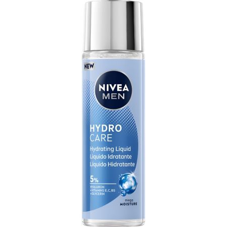 Nivea Men Hydro Care Líquido Hidratante Tratamiento facial hidratante de absorción inmediata ofrece una sensación de confort en la piel de larga duración 100 ml