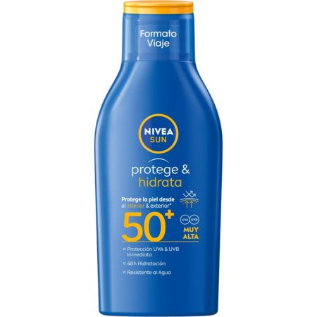 Nivea Sun Protege & Hidrata Spf 50+ Leche solar corporal resistente al agua de rápida absorción hidratante 48 horas