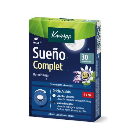 Kneipp Sueño Complet Complemento Alimenticio Complemento alimenticio ayuda a conciliar el sueño 30 uds