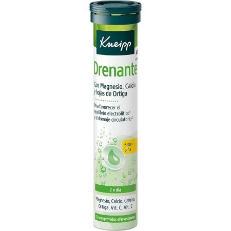 Kneipp Drenante Complemento Alimenticio Complemento alimenticio efervescente contribuye al bienestar circulatorio sabor piña 20 uds