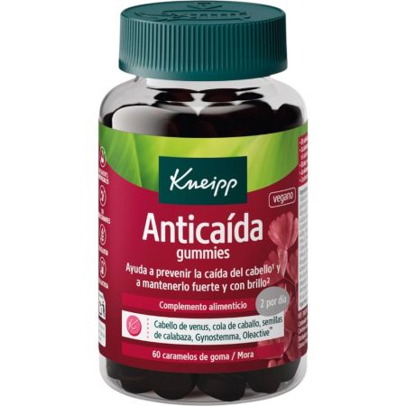 Kneipp Anticaída Gummies Complemento Alimenticio Complemento alimenticio ayudan a mantener la salud del cabello y las uñas 60 uds