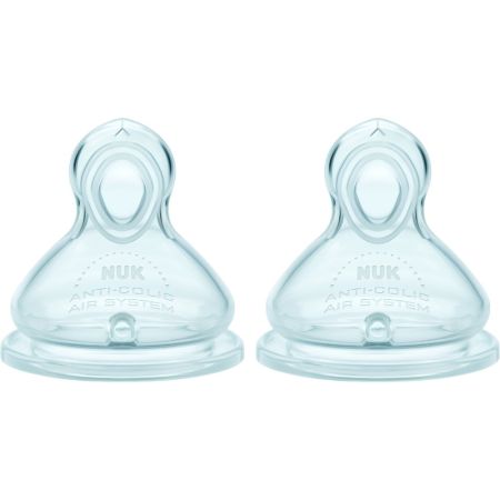 Nuk Tetina First Choice+ Silicone Xl 6-18m Tetina simula el pezón materno y se adapta a la forma de la mandíbula 2 uds