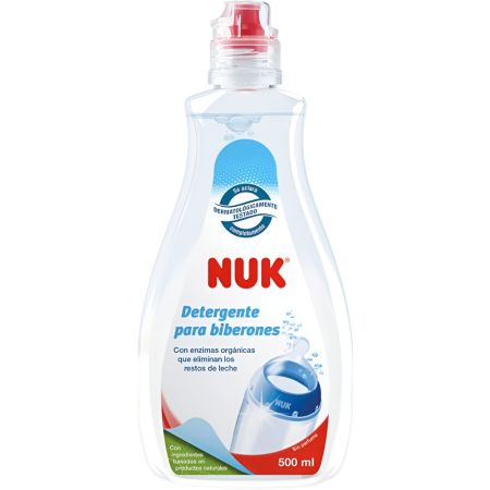 Nuk Detergente Para Biberones Detergente limpiador de biberones elimina incluso los restos más difíciles de leche y papilla 500 ml
