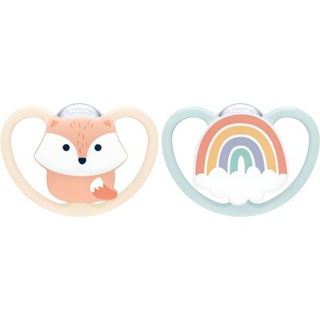 Nuk Chupete Space 0-6m Silicona Chupete de silicona permite la máxima circulación de aire 2 uds