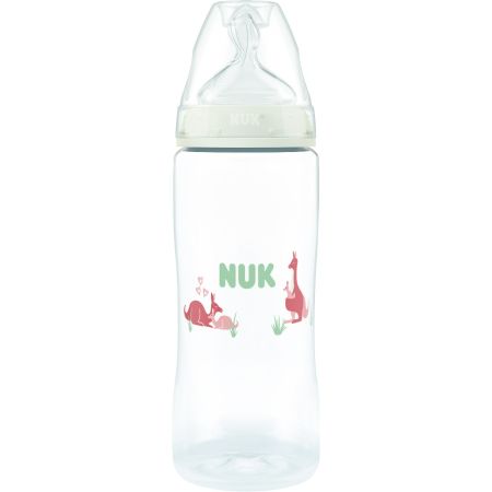 Nuk Biberón First Choice Talla Xl +6m Biberón de boca ancha con sistema anticólicos y de temperatura 360 ml