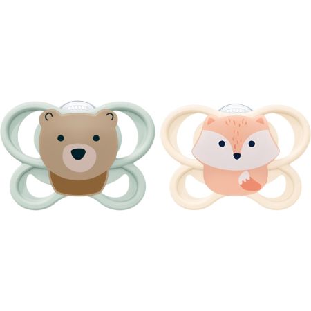 Nuk Chupete Perfect Match Air 0-2m Chupete con tetina de silicona y orificios de ventilación extragrandes permite la máxima circulación de aire 2 uds