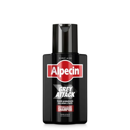 Alpecin Grey Attack Caffeine & Colour Shampoo Champú anticaída con cafeína para un cabello más fuerte 200 ml