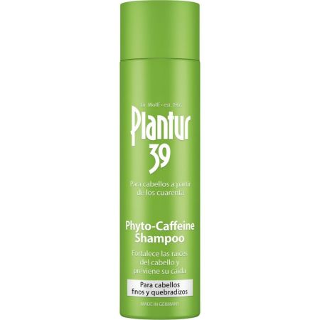 Plantur 39 Phyto-Caffeine Shampoo Cabellos Finos Y Quebradizos Champú fortalece las raíces del cabello previene su caída en la menopausia 250 ml