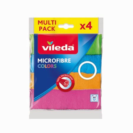 Vileda Bayeta Microfibre Colors Multi Pack Bayeta de microfibras elimina más del 99% de las bacterias 30x30 cm