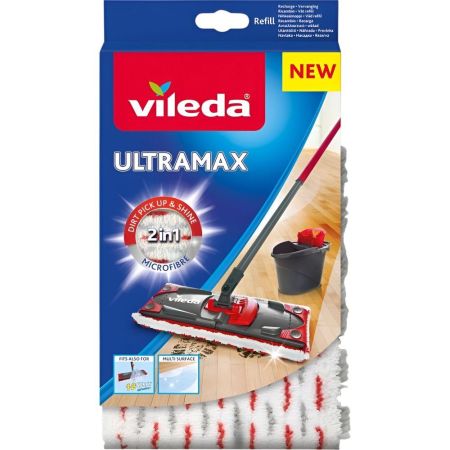 Vileda Mopa Ultramax 2 In 1 Recambio Mopa de microfibras limpia hasta la suciedad más difícil para todo tipo de suelos