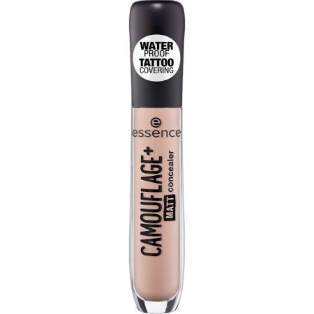 Essence Camouflage + Matt Concealer Corrector resistente al agua ofrece mirada descansada aspecto natural y brillo resplandeciente